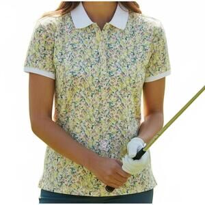 Walter Hagen Golf Print Women's Polo Shirt Size L